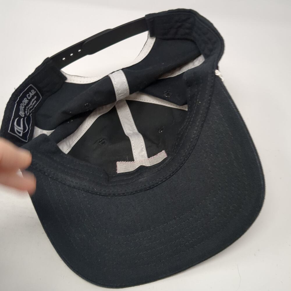 Palm Tree Patch Snapback Rope Hat Solid Black One… - image 7